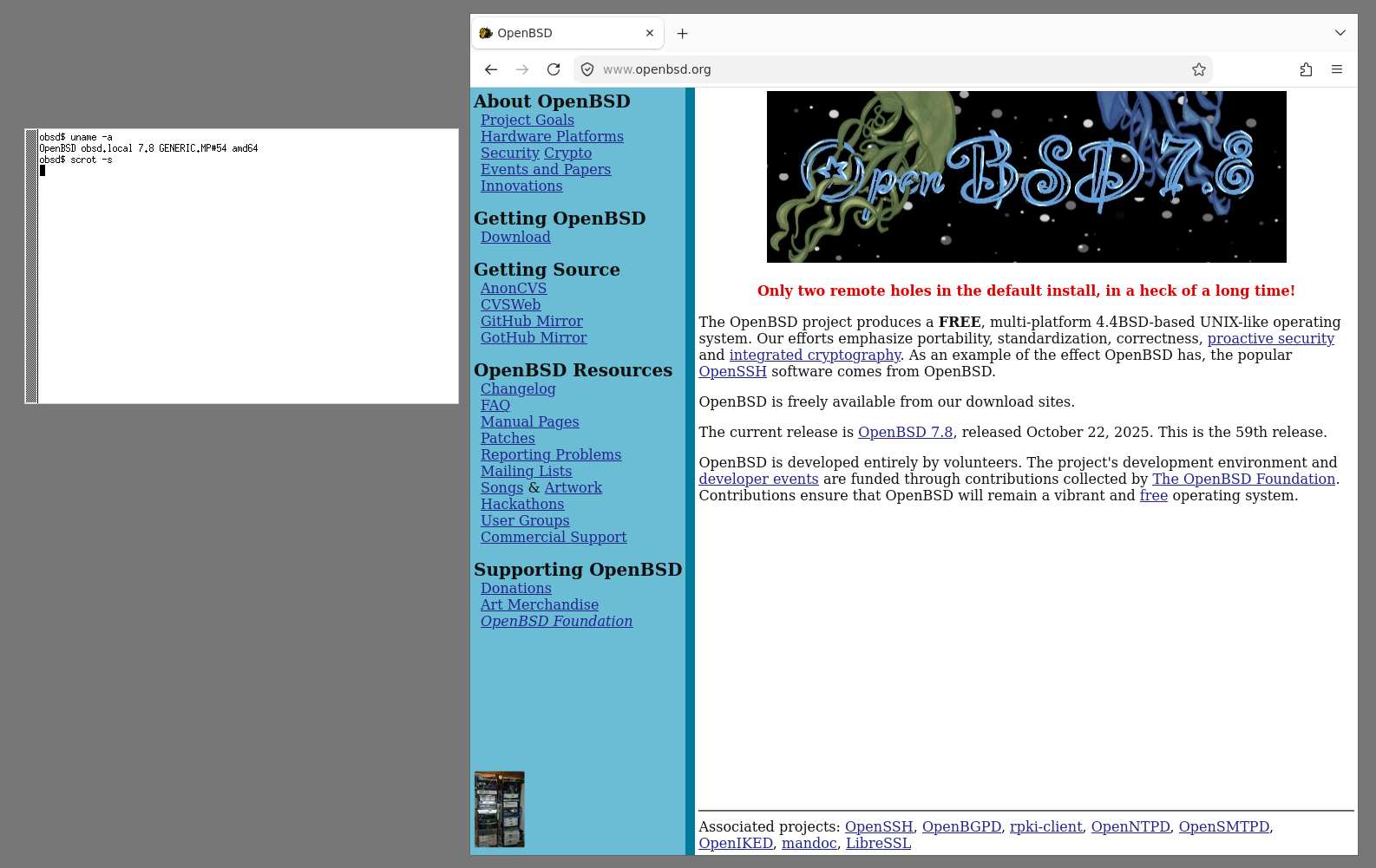 OpenBSD with the CWM.
